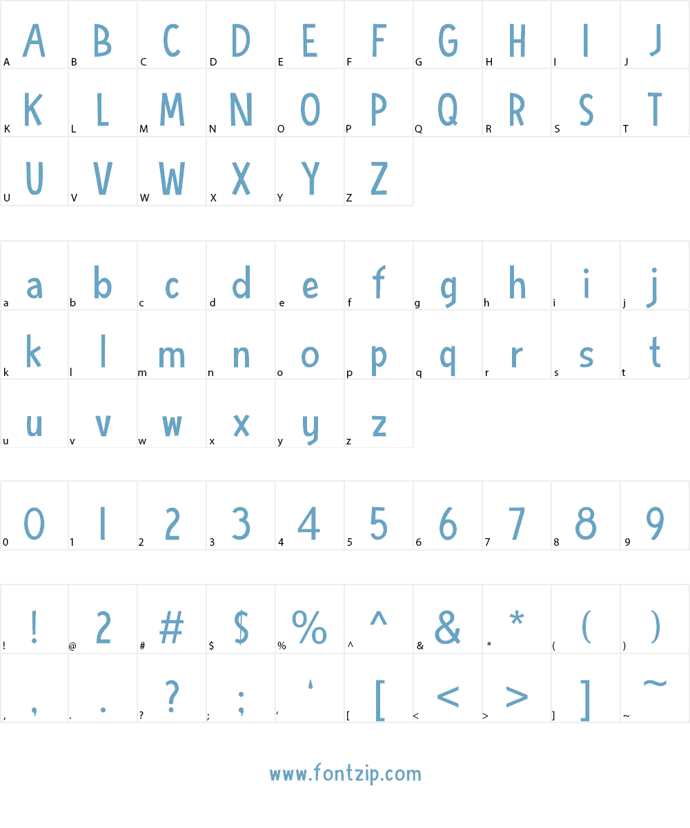 DK Blue Sheep Font Character